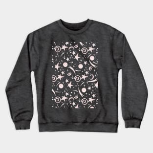 Lovely Pink Witchy Doodles. Halloween Seamless Pattern Crewneck Sweatshirt